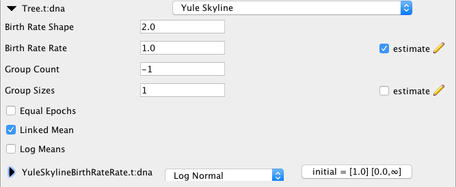 Yule skyline options